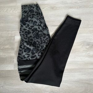Bombshell Sportswear Black and Gray Leopard Leggings